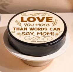 Love You The Most Mother’s Day Cake — beautifully decorated cake with heart accents and “Love You The Most” topper for Mother’s Day.