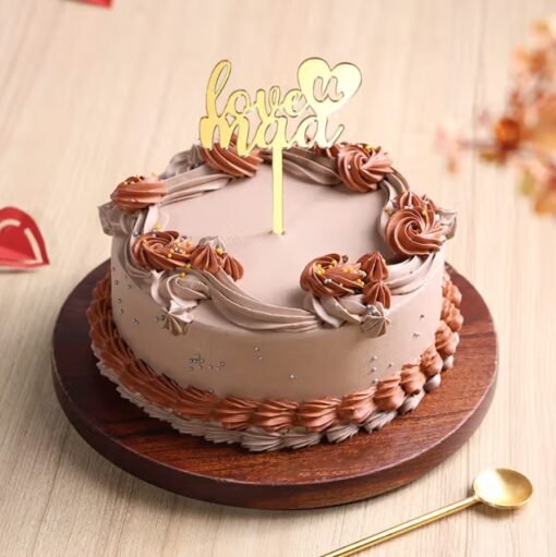 Luxurious Butterscotch Mother’s Day Cake — a decadent cake with butterscotch layers, caramel drizzle, and a stunning design perfect for Mother's Day.