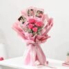 Mom’s Elegant Blossom With Photo Magnets — beautiful flower arrangement paired with personalized photo magnets for a memorable Mother's Day gift.