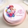 Selfless Love Of Mother Cake — beautifully decorated cake with soft colors, floral accents, and a heartfelt message for Mother’s Day.